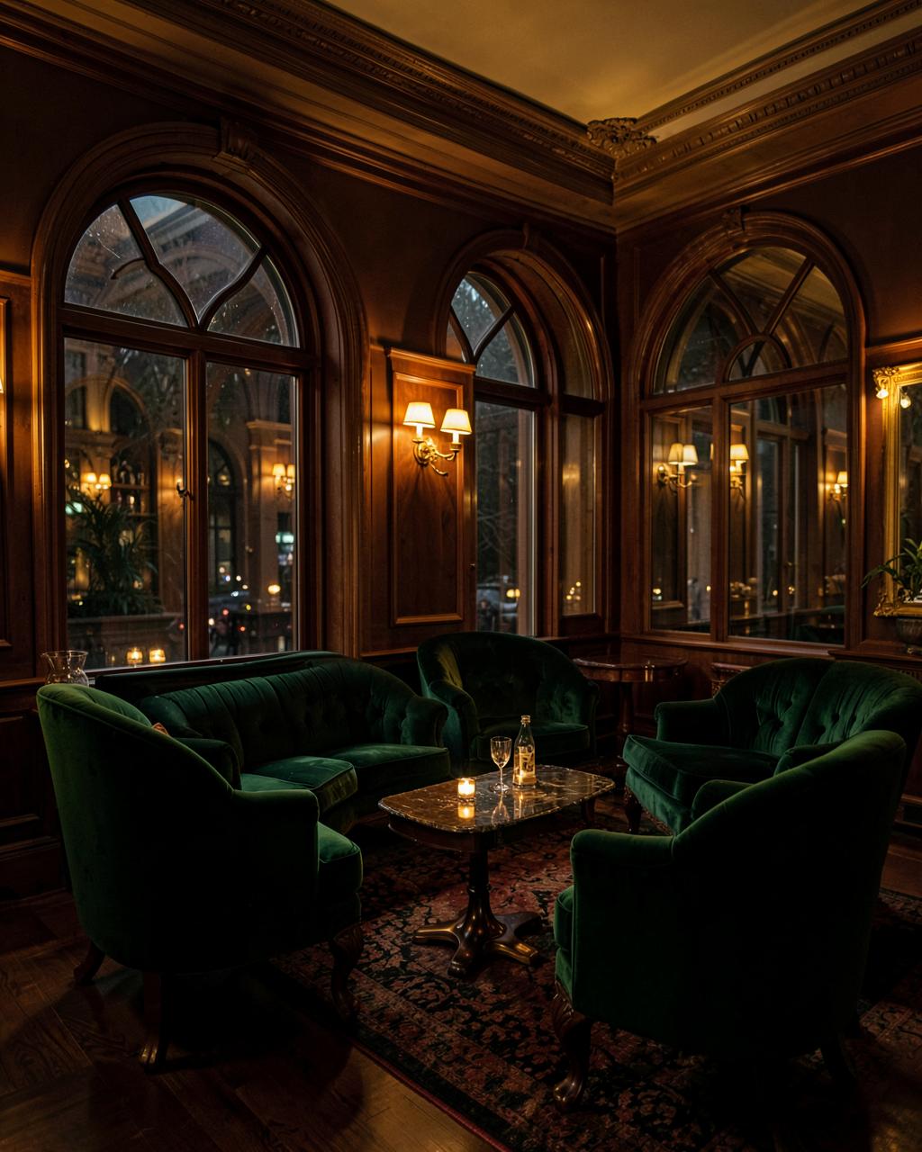 Ambiente de lounge do clube